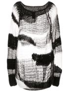 Ann Demeulemeester Whispery Hand Knitted Sweater - Black