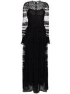 Philosophy Di Lorenzo Serafini Geometric Lace Maxi Dress - Black
