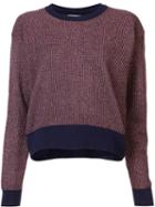 Tanya Taylor Metallic Knit 'palm' Sweater, Women's, Size: Medium, Brown, Cotton/nylon/polyester