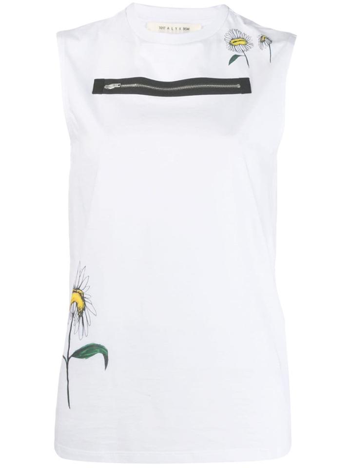 1017 Alyx 9sm Zip Detail Tank Top - White