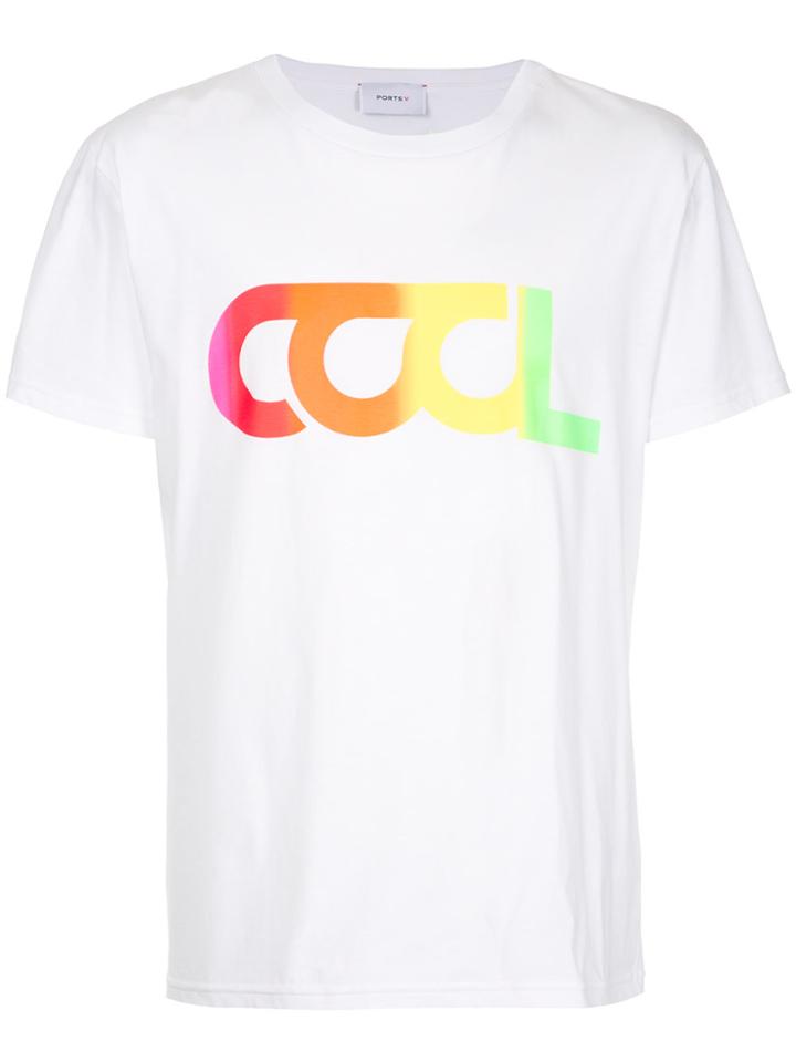Ports V Cool Print T-shirt - White