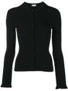 Red Valentino Oversized Buttons Ribbed Cardigan - Black