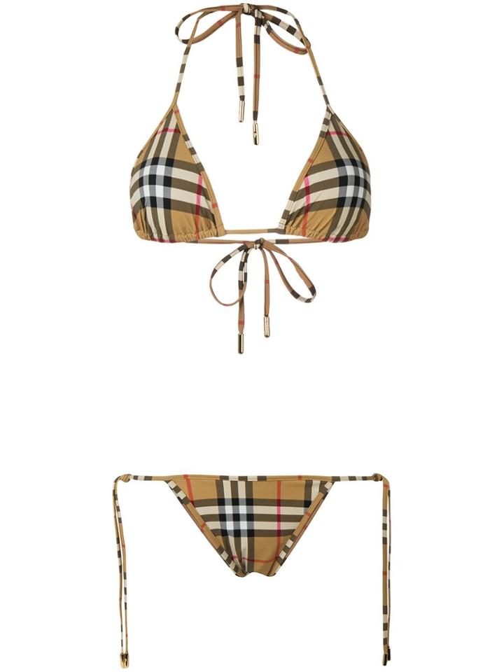 Burberry Chime Classic Check Bikini Set - Brown