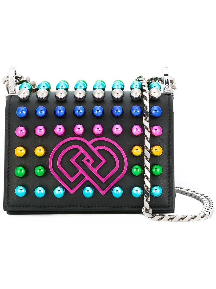 Dsquared2 Mini Dd Studded Crossbody Bag, Women's, Black, Leather