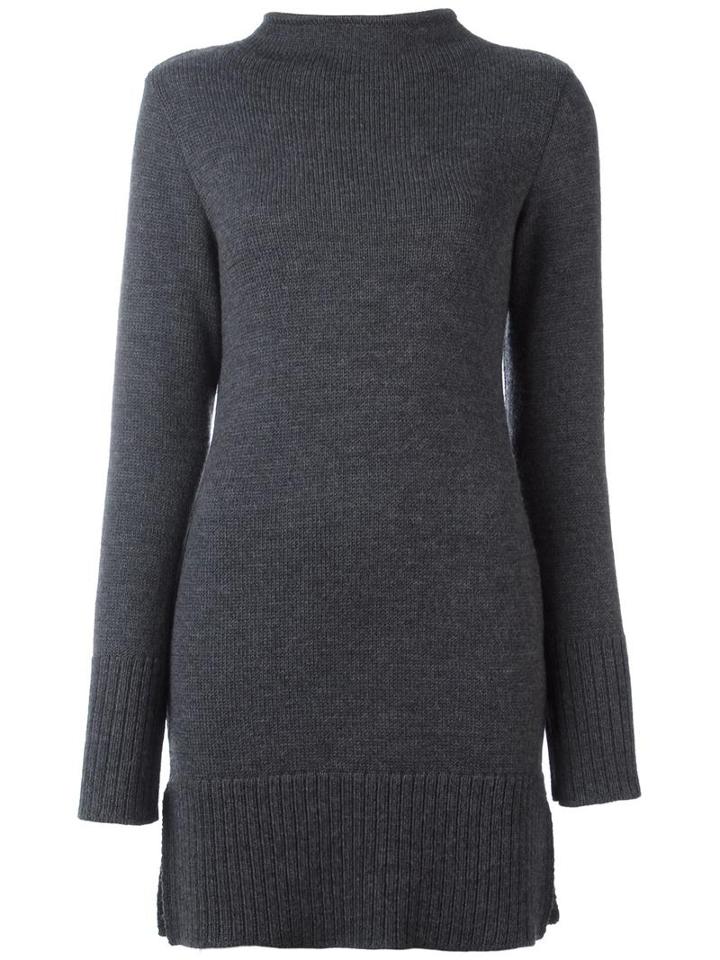 Société Anonyme 'vulcano' Knitted Dress, Women's, Size: Medium, Grey, Wool