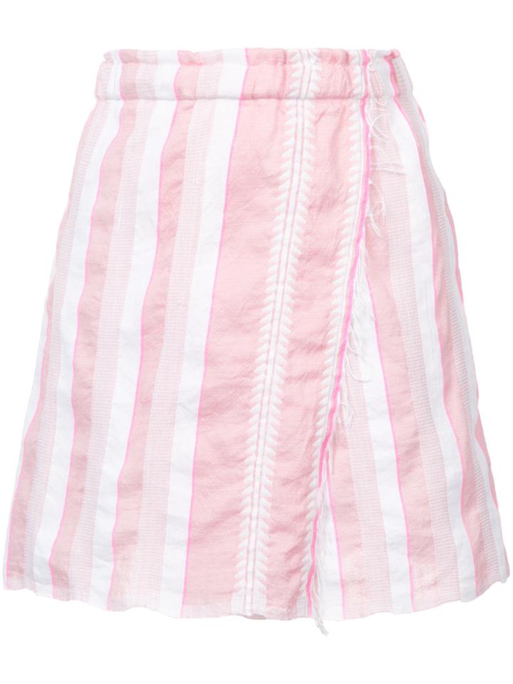 Lemlem Striped Mini Skirt - Pink & Purple