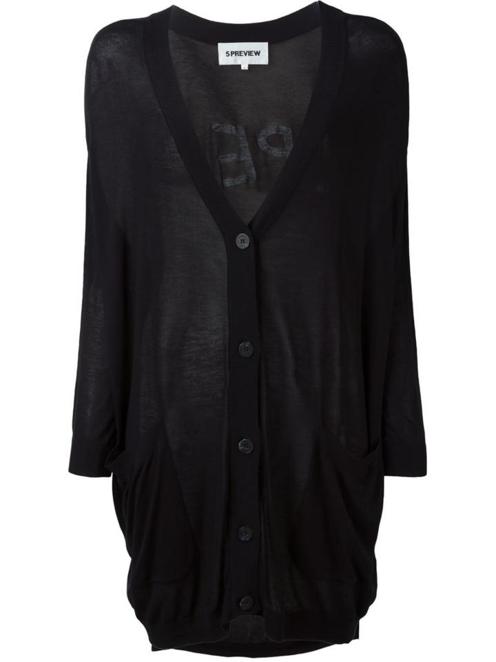5 Preview Victoria Cardigan, Women's, Size: Xs, Black, Viscose/polyamide
