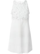 Giamba Floral Lace Trim Dress, Women's, Size: 40, White, Viscose/acetate/spandex/elastane/polyester