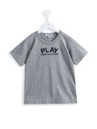 Comme Des Garçons Play Kids Heart Print T-shirt, Boy's, Size: 6 Yrs, Grey