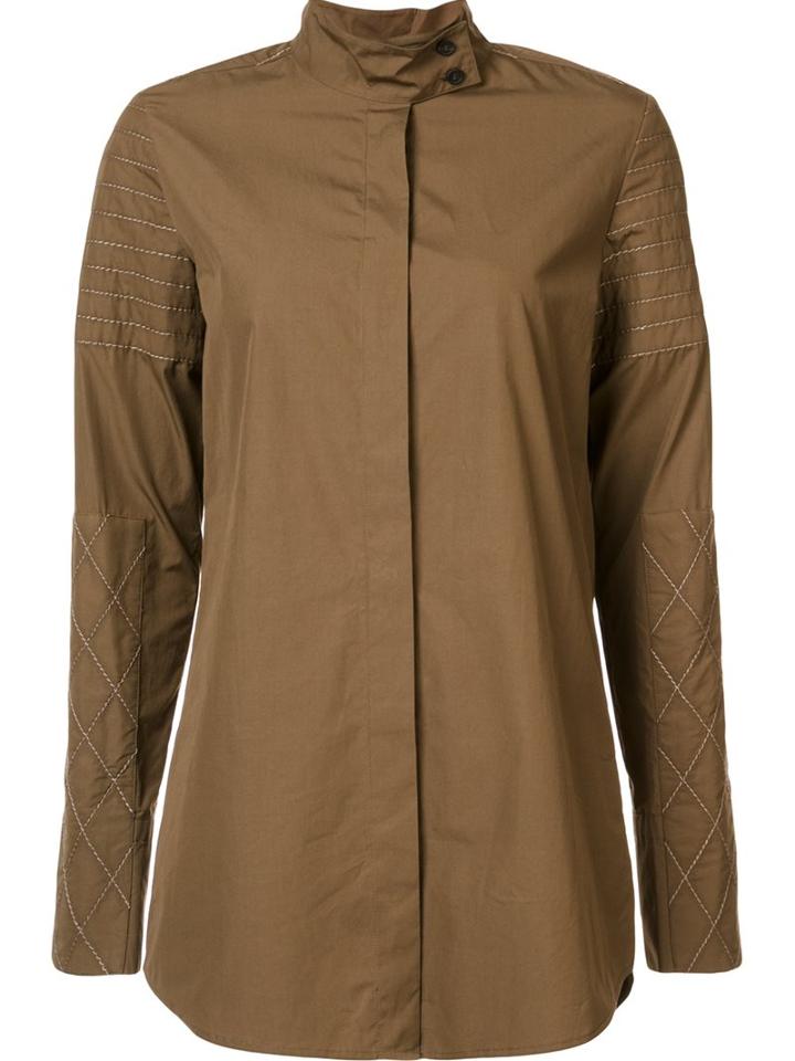 Vera Wang Embroidered Button Down
