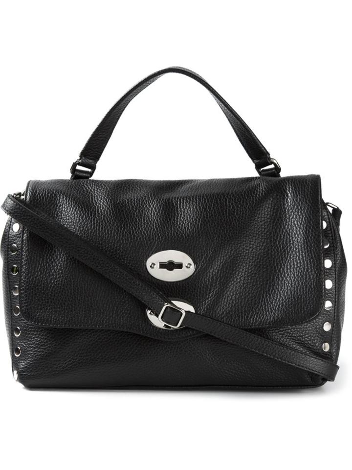 Zanellato Small Postina Satchel, Women's, Black, Leather