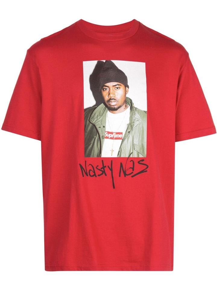 Supreme Nasty Nas Print T-shirt - Red