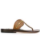 Calleen Cordero Tula Sandals, Women's, Size: 8.5, Brown, Calf Leather/leather/metal Other