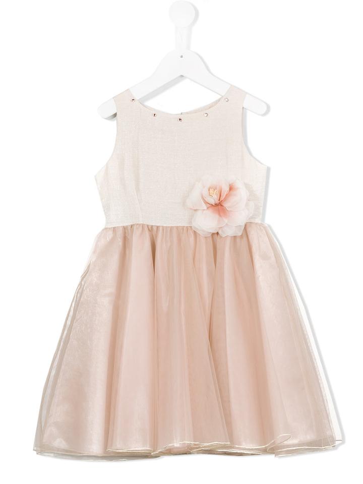 La Stupenderia Flower Corsage Dress, Girl's, Size: 10 Yrs, Nude/neutrals