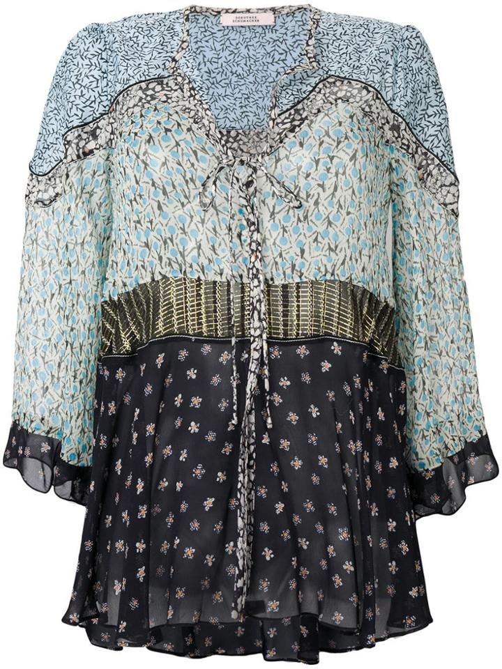 Dorothee Schumacher Contrast Embroidered Blouse - Blue