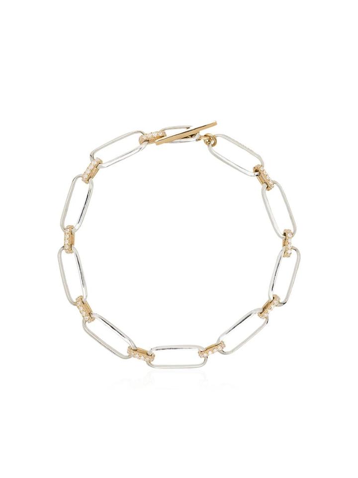 Lizzie Mandler Fine Jewelry 18kt Gold Chain Link Diamond-embellished