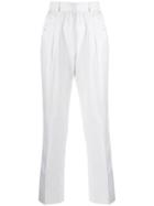 Yves Saint Laurent Pre-owned 1980's Straight-leg Trousers - White