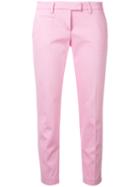 Dondup Cropped Trousers, Women's, Size: 30, Pink/purple, Cotton/spandex/elastane