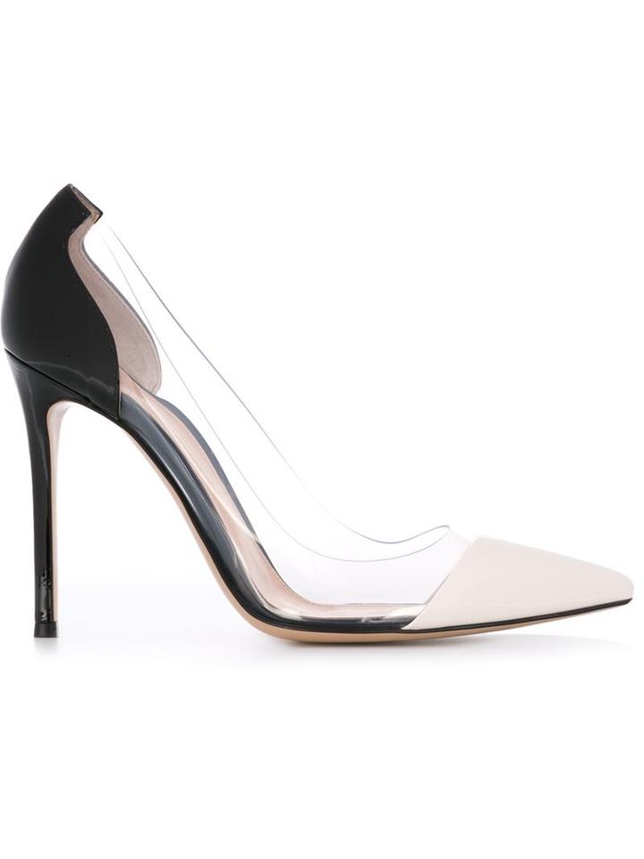 Gianvito Rossi Plexi Pumps, Women's, Size: 41, Black, Leather/acrylic