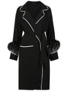 Andrea Bogosian Embellished Trench Coat - Black