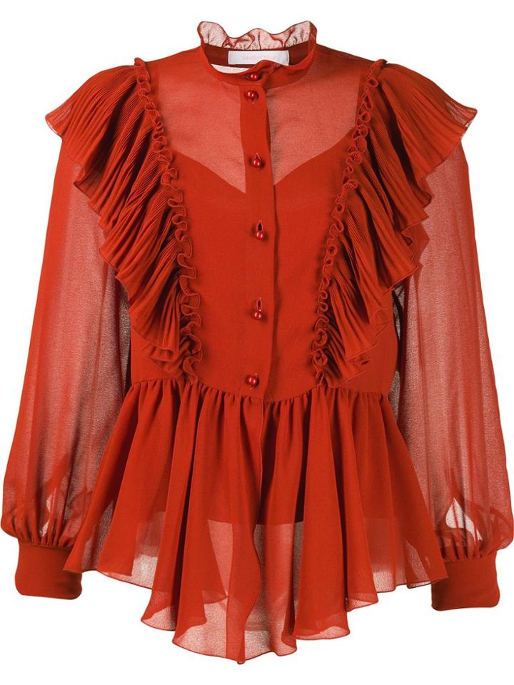 See By Chloé Neo-victorian Ruffled Blouse - Orange