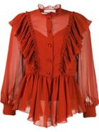 See By Chloé Neo-victorian Ruffled Blouse - Orange
