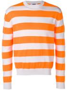 Msgm Stripe Pattern Sweater - Orange