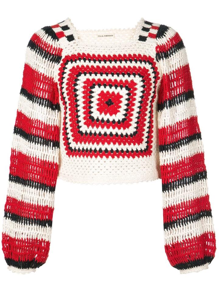 Ulla Johnson Knit Cropped Jumper - Red