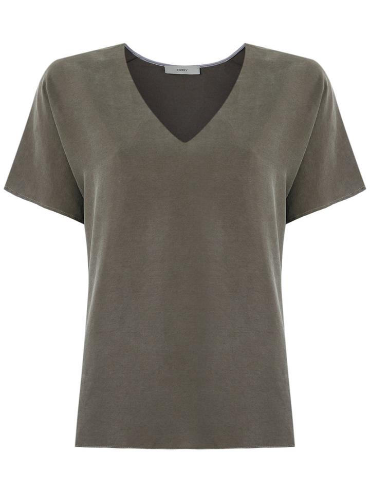 Egrey V Neck Blouse, Women's, Size: 42, Grey, Viscose