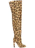 Francesco Russo Leopard Printed Boots - Brown