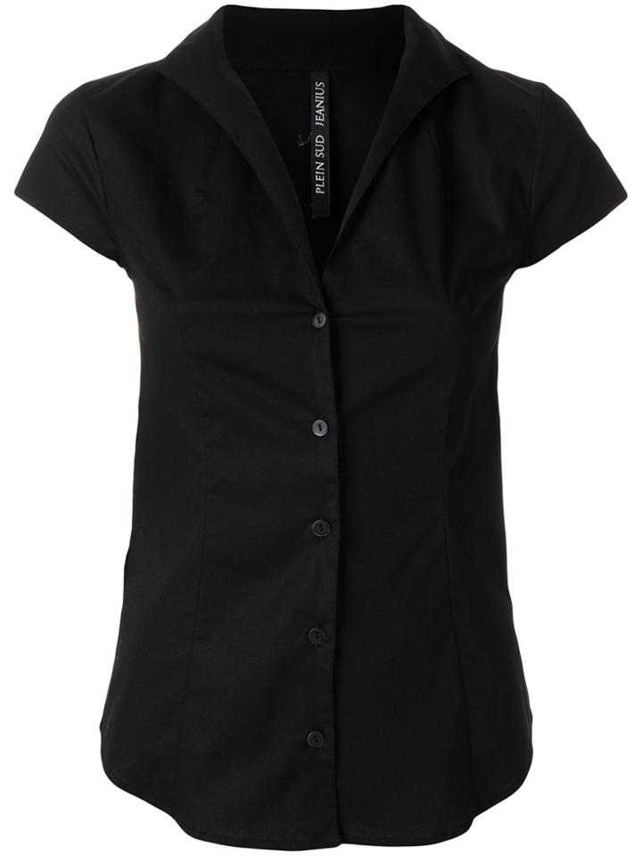 Plein Sud Jeanius Open V-neck Shirt - Black