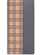 Burberry Small Scale Check And Leather Continental Wallet - Yellow &