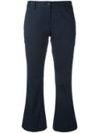 Alberto Biani - Flared Cropped Trousers - Women - Cotton/spandex/elastane - 44, Women's, Blue, Cotton/spandex/elastane