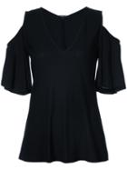 Derek Lam - Cold Shoulder Blouse - Women - Viscose - 40, Black, Viscose