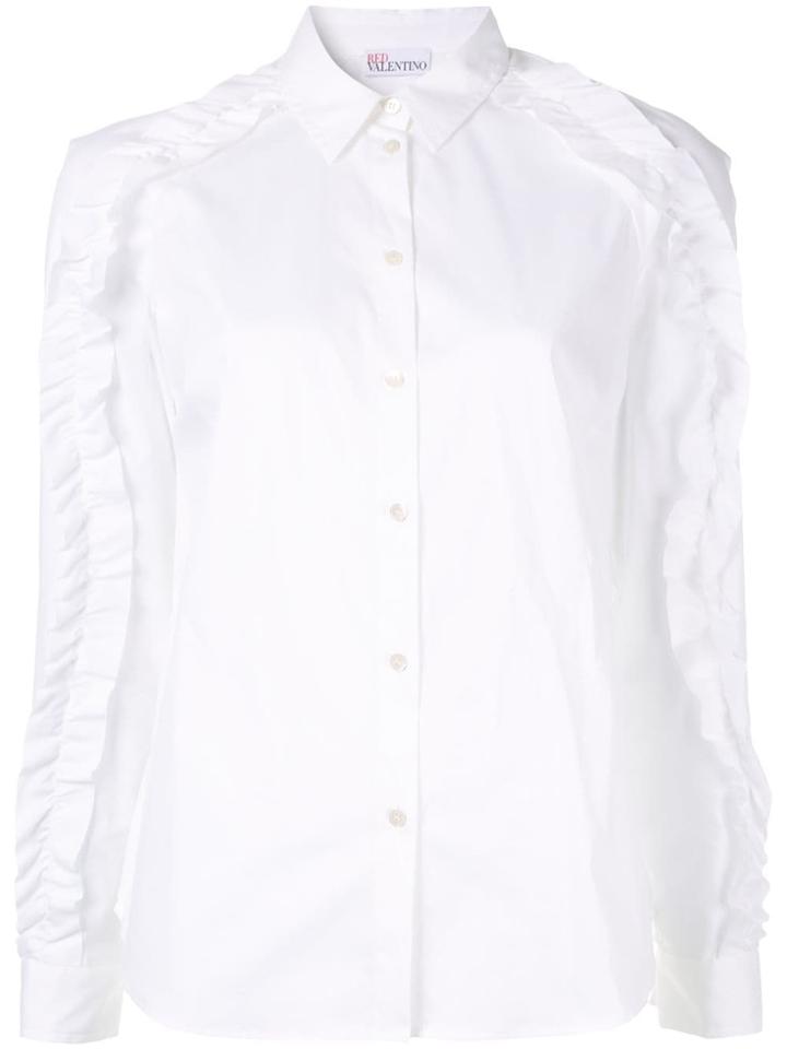 Red Valentino Ruffled Sleeve Shirt - White