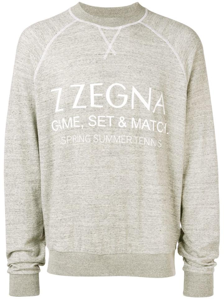 Z Zegna Logo Patch Sweatshirt - Grey