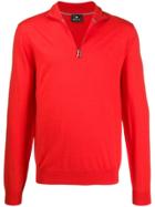 Ps Paul Smith Zip Front Jumper - Red