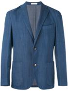 Boglioli - Two Button Blazer - Men - Virgin Wool/cotton/spandex/elastane/cupro - 48, Blue, Virgin Wool/cotton/spandex/elastane/cupro