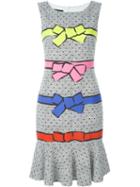 Boutique Moschino Bow Print Ruffle Dress