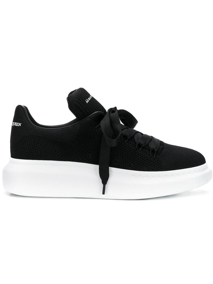 Alexander Mcqueen Knitted Oversized Sneakers - Black
