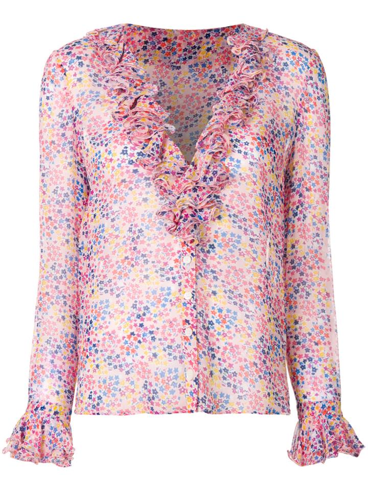 Philosophy Di Lorenzo Serafini Star Print Ruffle Blouse - Pink &