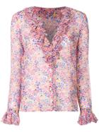 Philosophy Di Lorenzo Serafini Star Print Ruffle Blouse - Pink &