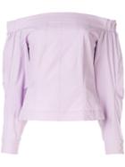 Christian Dada Off The Shoulder Shirt - Purple