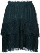 Just Cavalli - High Waisted Skirt - Women - Polyamide/polyester - 40, Green, Polyamide/polyester