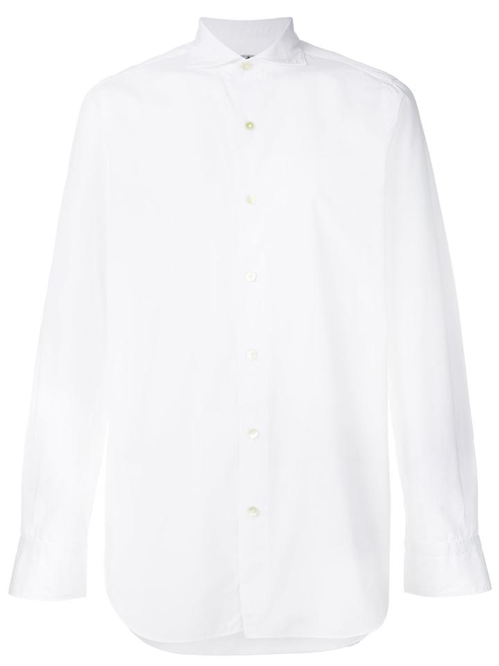 Finamore 1925 Napoli Long Sleeved Formal Shirt - White