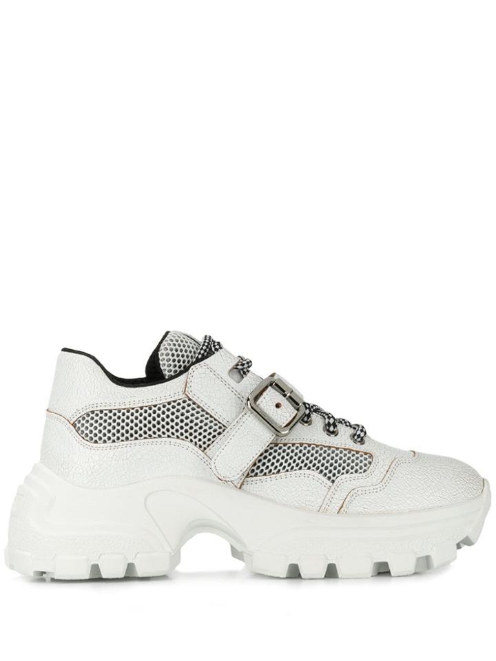 Miu Miu Ridged Chunky Sneakers - White
