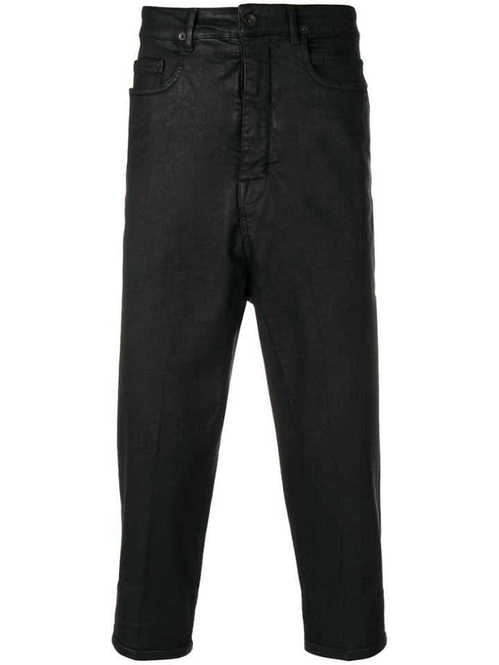 Rick Owens Drkshdw Cropped Drop-crotch Jeans - Black