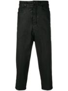 Rick Owens Drkshdw Cropped Drop-crotch Jeans - Black