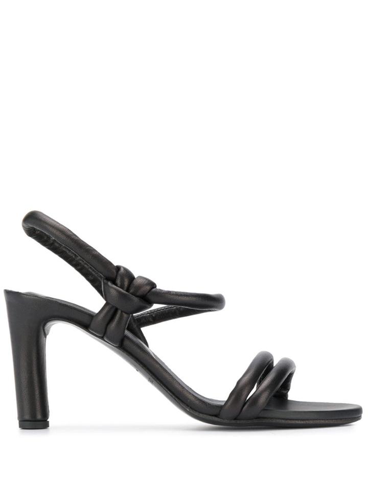 Del Carlo Knot Detail Sandals - Black
