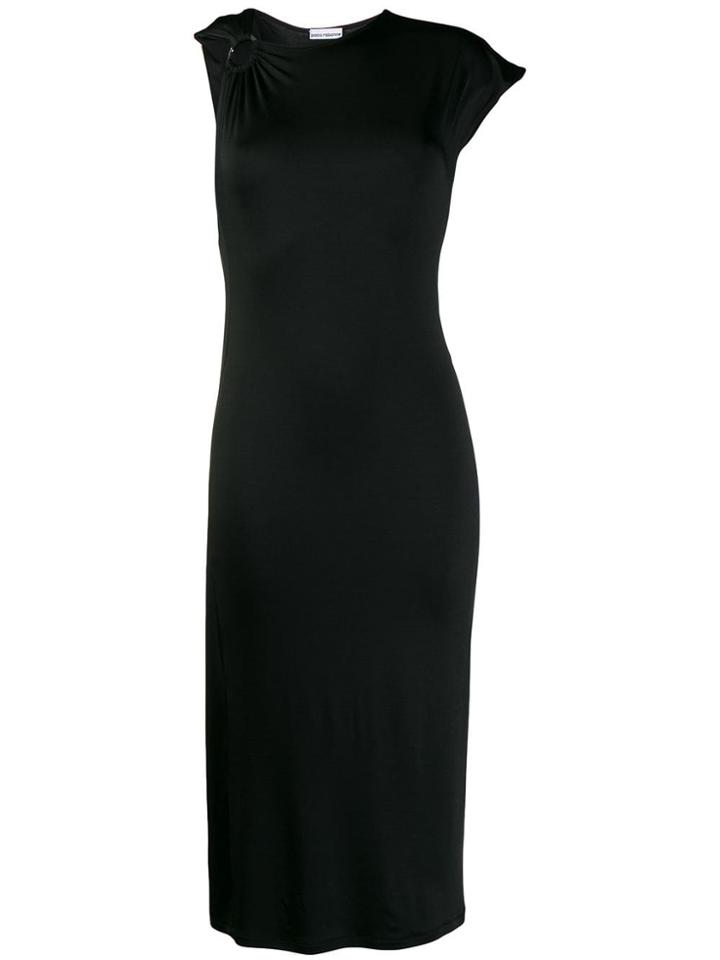 Paco Rabanne Asymmetric Midi Dress - Black